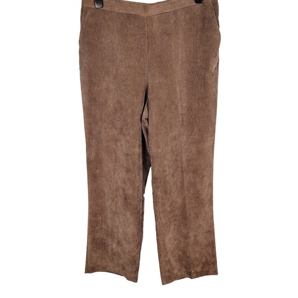 Alfred Dunner Pants - Alfred Dunner Womens SZ 18 Corduroy Pants Brown Elastic Waist Gorpcore CabinCore